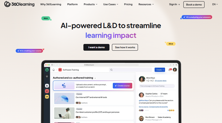 360Learning LMS for Small Business