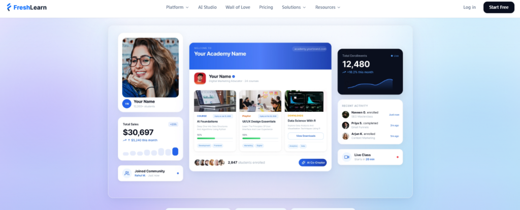 FreshLearn Online Course Platforms