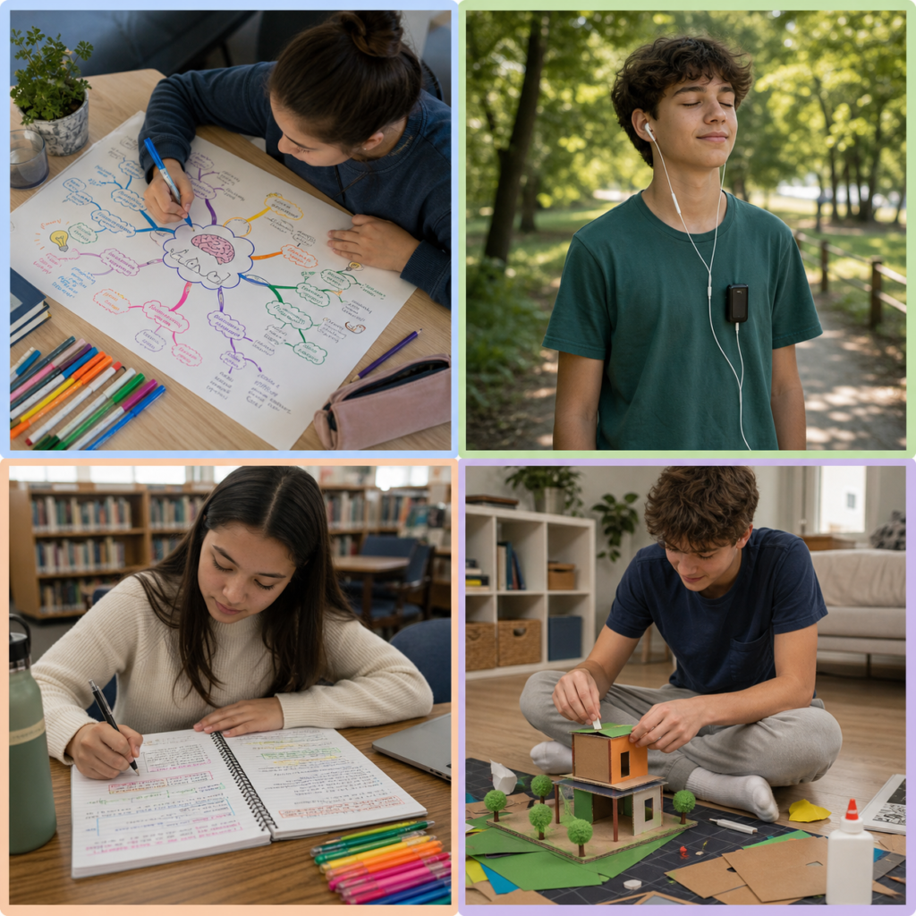 four study strategies for visual auditory read write and kinesthetic learners