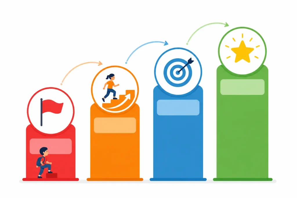 SC READY score levels from does not meet to exceeds expectations