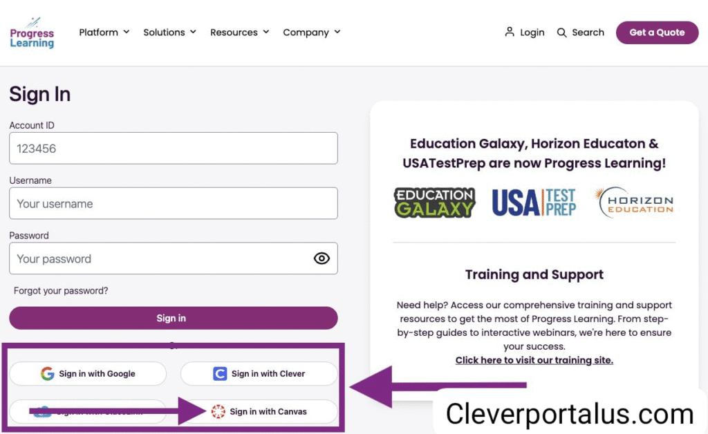 How to Access Progress Learning with All Login Method
