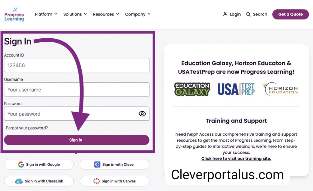 How to Access Progress Learning with All Login Method