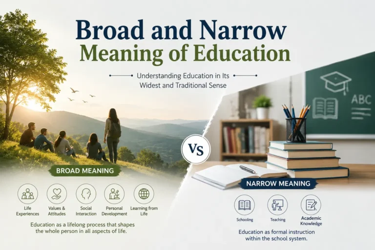 Broad and Narrow Meaning of Education