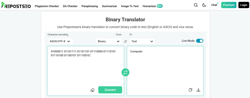 How Students Can Decode Binary Numbers into Readable Text